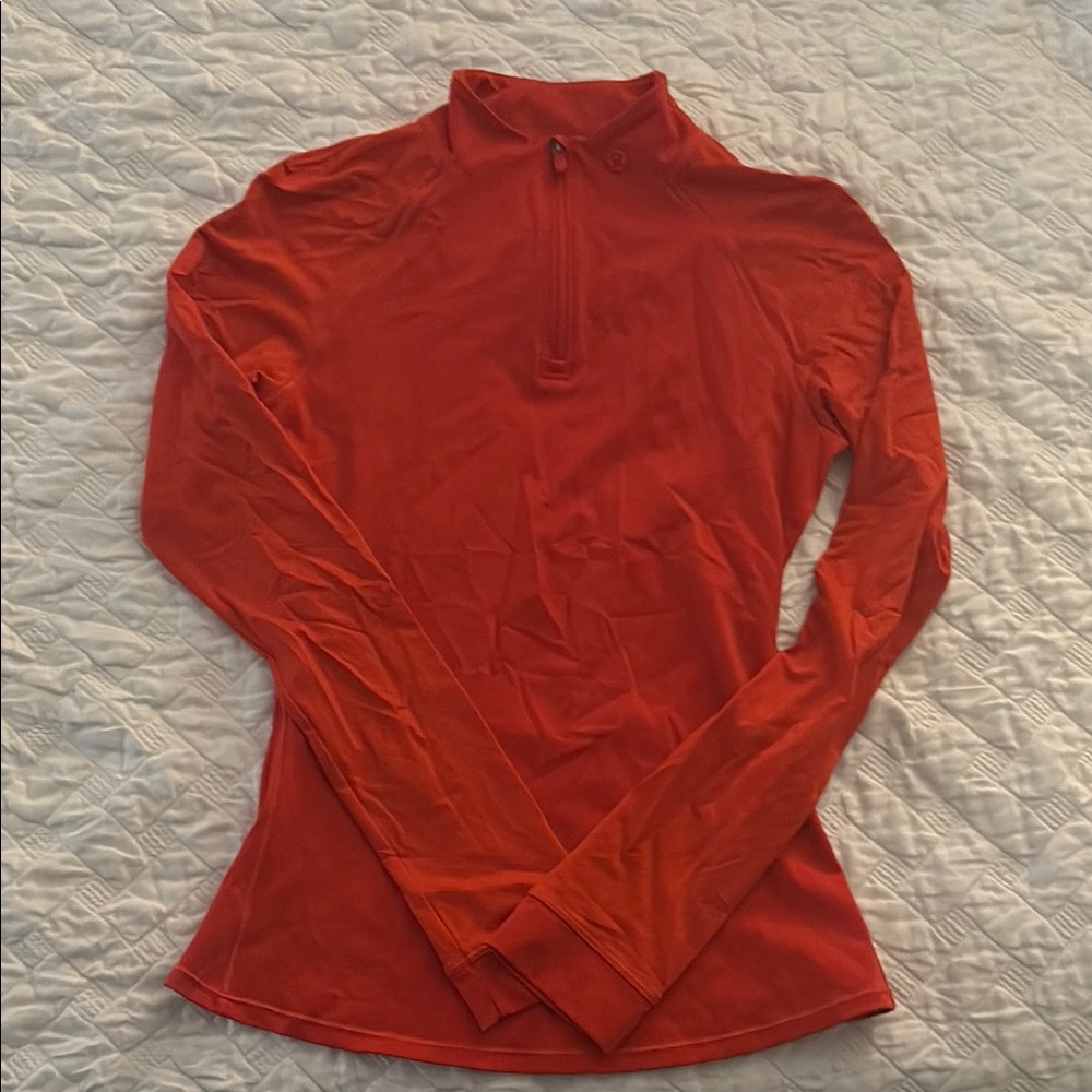Lululemon Women's Red Orange Long Sleeve Top